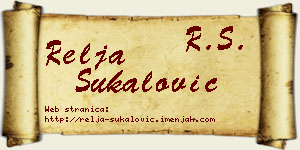 Relja Šukalović vizit kartica